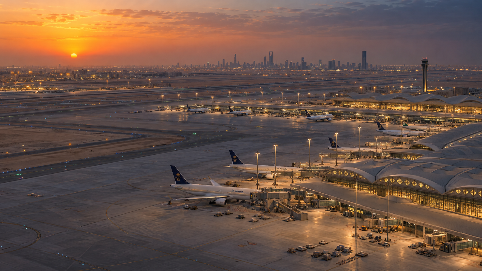 キング・ハーリド国際空港で運航混乱 フーシ派がミサイル攻撃を主張、ターミナル1~4が閉鎖